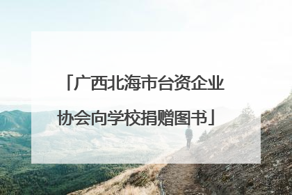 广西北海市台资企业协会向学校捐赠图书