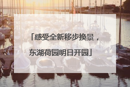 感受全新移步换景，东湖荷园明日开园