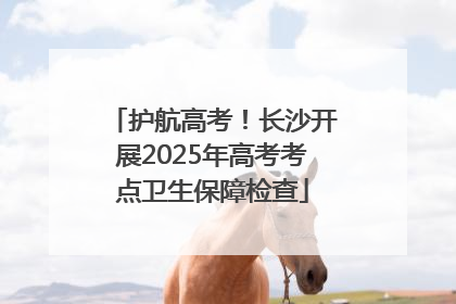 护航高考！长沙开展2025年高考考点卫生保障检查