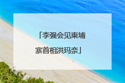 李强会见柬埔寨首相洪玛奈
