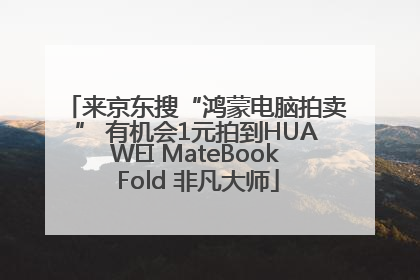 来京东搜“鸿蒙电脑拍卖” 有机会1元拍到HUAWEI MateBook Fold 非凡大师
