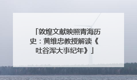 敦煌文献映照青海历史：黄维忠教授解读《吐谷浑大事纪年》