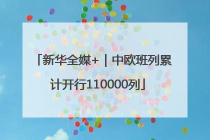 新华全媒+｜中欧班列累计开行110000列