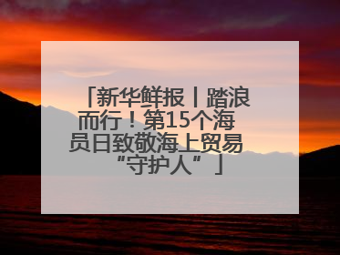 新华鲜报丨踏浪而行！第15个海员日致敬海上贸易“守护人”