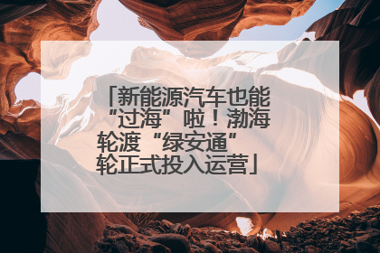 新能源汽车也能“过海”啦！渤海轮渡“绿安通” 轮正式投入运营