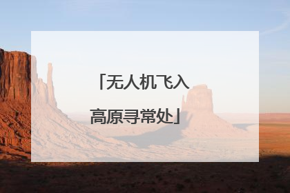 无人机飞入高原寻常处