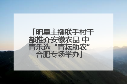明星主播联手村干部推介安徽农品 中青乐选“青耘助农”合肥专场举办