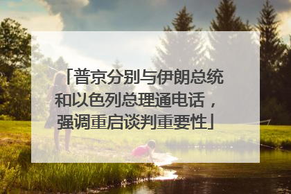 普京分别与伊朗总统和以色列总理通电话，强调重启谈判重要性