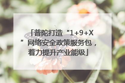 普陀打造“1+9+X”网络安全政策服务包，着力提升产业能级
