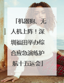 机器狗、无人机上阵！深圳福田举办综合应急演练护航十五运会