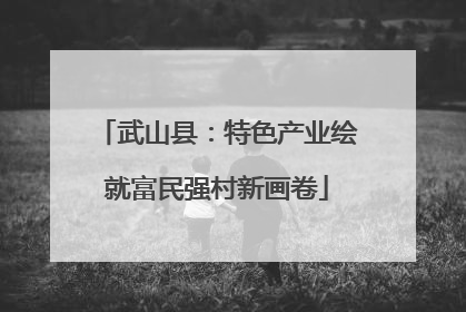 武山县：特色产业绘就富民强村新画卷