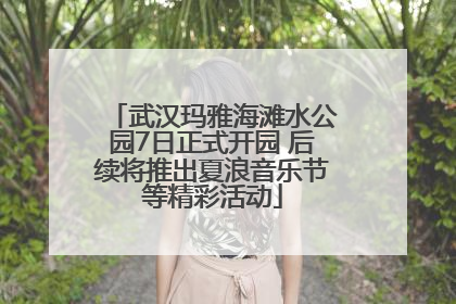 武汉玛雅海滩水公园7日正式开园 后续将推出夏浪音乐节等精彩活动