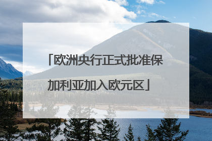 欧洲央行正式批准保加利亚加入欧元区