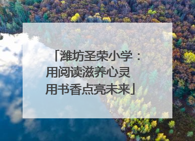 潍坊圣荣小学：用阅读滋养心灵 用书香点亮未来