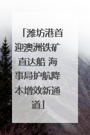 潍坊港首迎澳洲铁矿直达船 海事局护航降本增效新通道