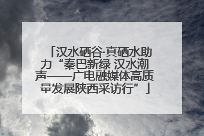 汉水硒谷·真硒水助力“秦巴新绿 汉水潮声——广电融媒体高质量发展陕西采访行”