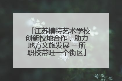 江苏模特艺术学校创新校地合作，助力地方文旅发展 一所职校带旺一个街区