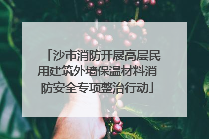 沙市消防开展高层民用建筑外墙保温材料消防安全专项整治行动
