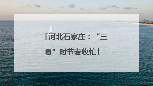河北石家庄：“三夏”时节麦收忙