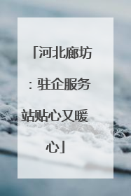 河北廊坊：驻企服务站贴心又暖心