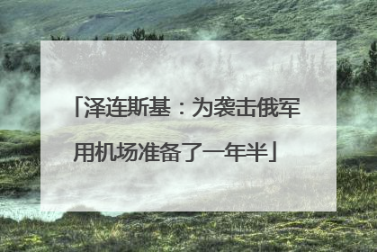 泽连斯基：为袭击俄军用机场准备了一年半