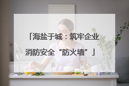 海盐于城：筑牢企业消防安全“防火墙”