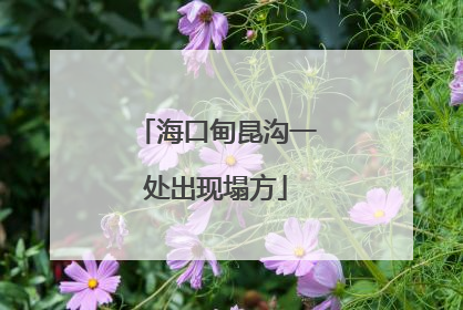 海口甸昆沟一处出现塌方