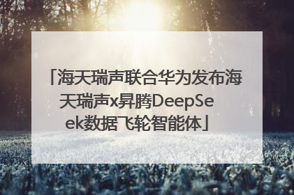 海天瑞声联合华为发布海天瑞声x昇腾DeepSeek数据飞轮智能体
