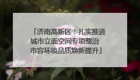 济南高新区：扎实推进城市立面空间专项整治 市容环境品质焕新提升