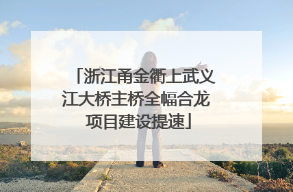 浙江甬金衢上武义江大桥主桥全幅合龙 项目建设提速