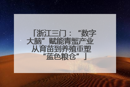 浙江三门：“数字大脑”赋能青蟹产业 从育苗到养殖重塑“蓝色粮仓”