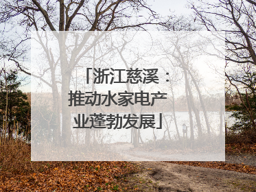 浙江慈溪：推动水家电产业蓬勃发展