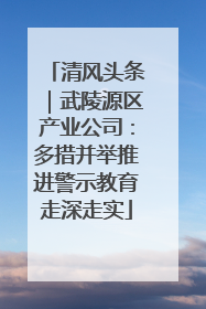 清风头条｜武陵源区产业公司：多措并举推进警示教育走深走实