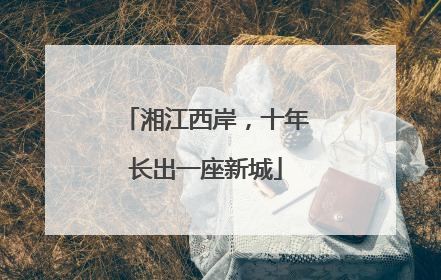湘江西岸，十年长出一座新城