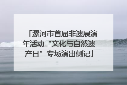 漯河市首届非遗展演年活动“文化与自然遗产日”专场演出侧记