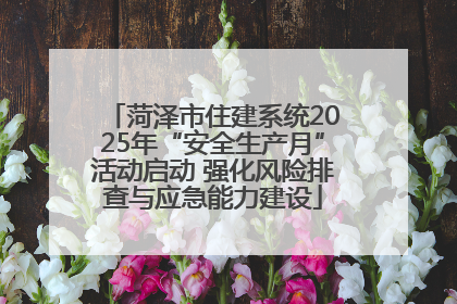 菏泽市住建系统2025年“安全生产月”活动启动 强化风险排查与应急能力建设