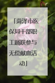 菏泽市医保局干部职工踊跃参与无偿献血活动