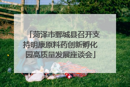 菏泽市鄄城县召开支持明康原料药创新孵化园高质量发展座谈会