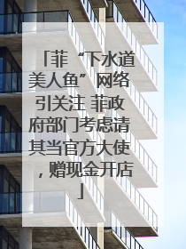 菲“下水道美人鱼”网络引关注 菲政府部门考虑请其当官方大使，赠现金开店
