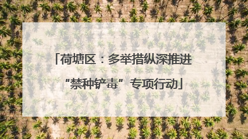 荷塘区：多举措纵深推进“禁种铲毒”专项行动
