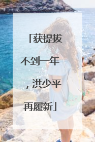 获提拔不到一年，洪少平再履新
