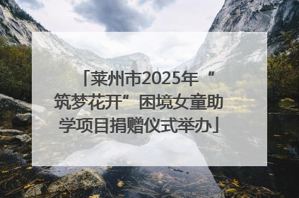 莱州市2025年“筑梦花开”困境女童助学项目捐赠仪式举办