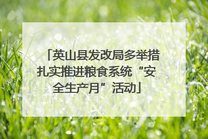 英山县发改局多举措扎实推进粮食系统“安全生产月”活动