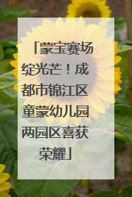 蒙宝赛场绽光芒！成都市锦江区童蒙幼儿园两园区喜获荣耀