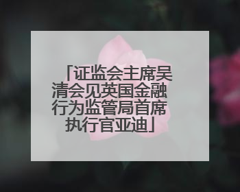 证监会主席吴清会见英国金融行为监管局首席执行官亚迪