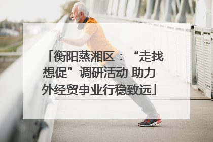 衡阳蒸湘区：“走找想促”调研活动 助力外经贸事业行稳致远