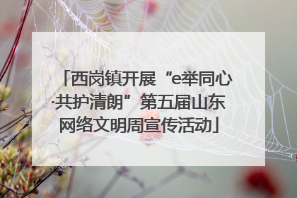 西岗镇开展“e举同心·共护清朗”第五届山东网络文明周宣传活动