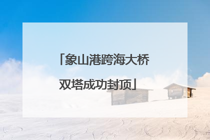 象山港跨海大桥双塔成功封顶