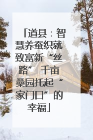 道县：智慧养蚕织就致富新“丝路” 千亩桑园托起“家门口”的幸福