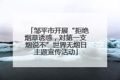 邹平市开展“拒绝烟草诱惑，对第一支烟说不”世界无烟日主题宣传活动